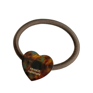 韩国进口France金标果冻色小爱心发圈法式马尾皮筋发绳气质头绳女