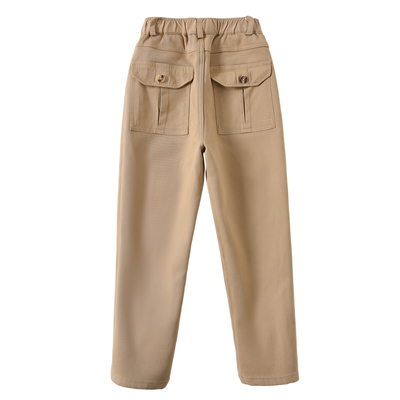 儿童纯棉藏青色卡其色校服裤子