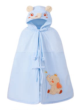 婴儿披风斗篷纯棉披肩宝宝外出服