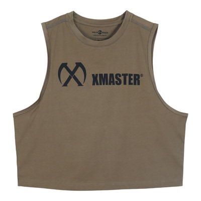 XMASTER无袖健身运动背心短款女