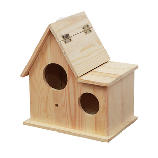 鸟窝鹦鹉窝保暖繁殖箱户外实木挂窝鸟房子虎皮牡丹鸟巢孵化小鸟窝