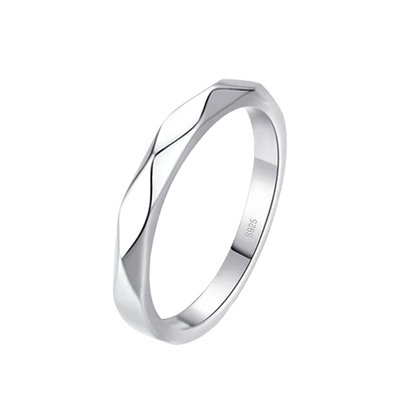 纯银戒指男闭口开口可选经典素圈