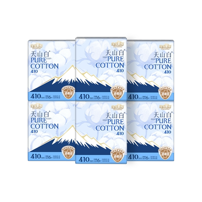 淘淘氧棉消毒级纯棉卫生巾410mm