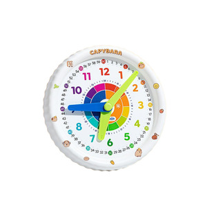 钟表模型小学生教具一二年级小学生学习认识时间12/24小时三针联动款数学时钟教具钟面学具儿童专用学习钟表