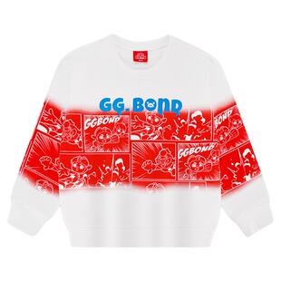 猪猪侠GGBOND圆领套头卫衣新年款红色柔软亲肤拜年服喜庆童装