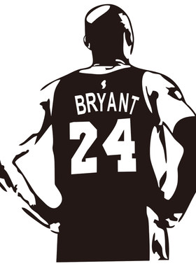 篮球明星科比Kobe黑曼巴精神个性汽车油箱盖球衣24号湖人车贴装饰
