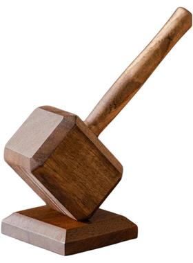 雷神之锤实木开瓶器创意高级感个性礼物啤酒起子客厅茶几装饰摆件