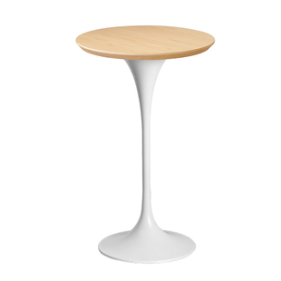 HACOSN复古郁金香酒吧桌家用阳台高脚桌子胡桃木酒吧台洽谈咖啡桌