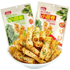 哆哆虎蔬菜卷国货解馋小零食农科网红院脂低营养零食酥脆系列整箱