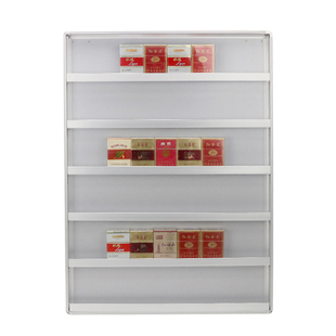 超市烟架铝合金香烟展示架带卡槽便利店烟架子悬挂墙式收银台货架