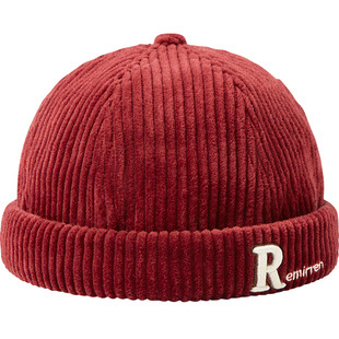 伊米伦儿童帽子纯棉灯芯绒瓜皮帽宝宝帽子秋冬鸭舌帽时尚潮款地主