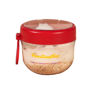 美式酸奶杯隔夜燕麦杯便携上班族早餐杯奶昔杯带盖勺酸奶碗QD