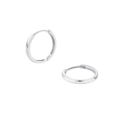 AJIDOU阿吉豆S925银素圈耳环耳饰