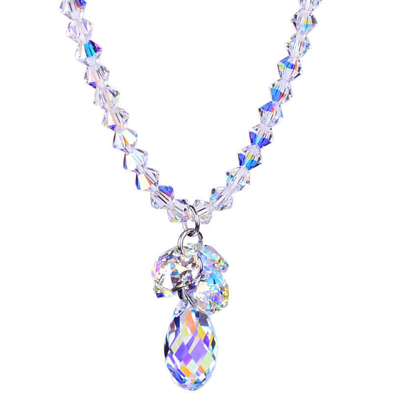 轻奢闪亮奥地利水晶项链女2025年新款小众日韩锁骨颈链吊坠高级感