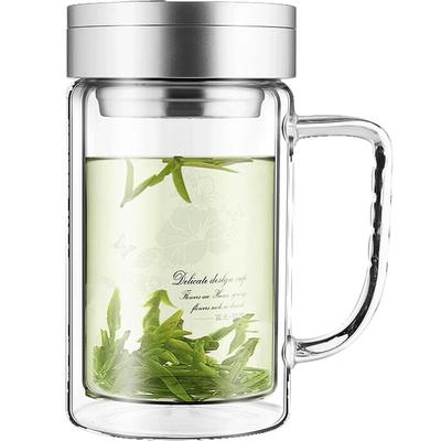 富光大容量把手柄过滤刻字玻璃杯