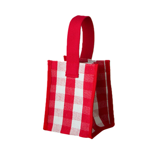 2022新款防水ins手拎帆布包格子女百搭文艺小方包简约小号妈妈袋