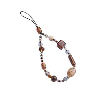 琼睿海盐琥珀手机链亚克力不规则方块手机挂绳手工编织吊坠绳女精致多彩防丢绳高级感包包挂饰耳机挂件送礼物