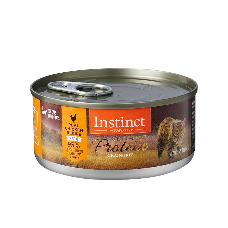 【U先试用】Instinct天然百利进口高蛋白无谷鸡肉猫主食罐头156g