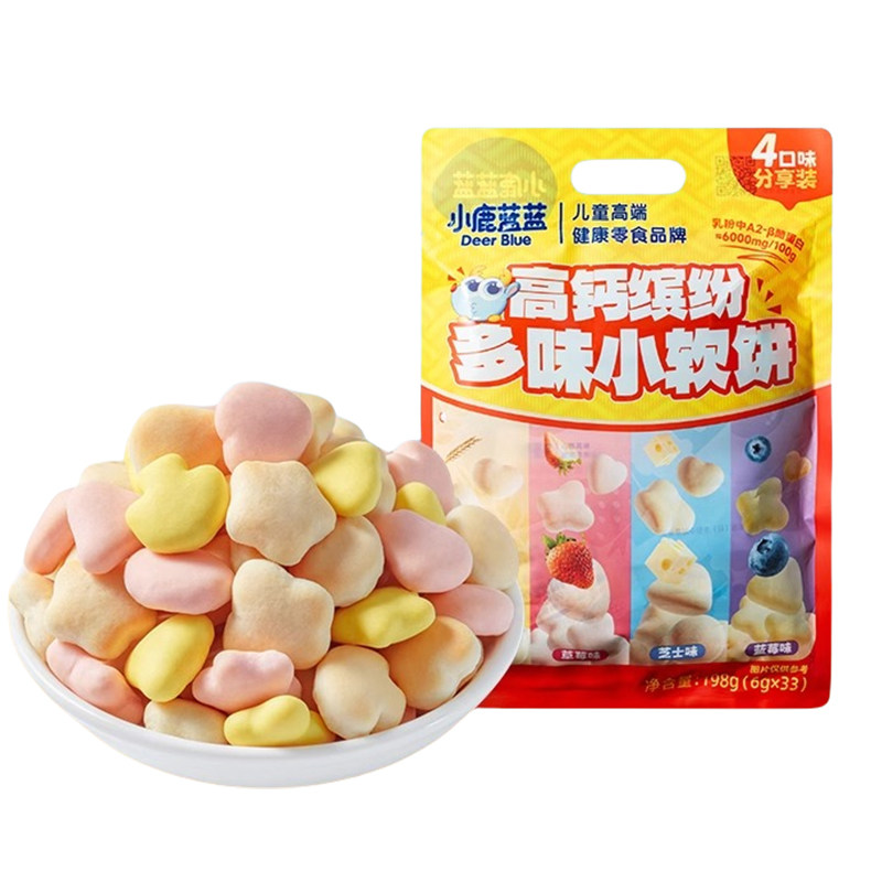 小鹿蓝蓝高钙缤纷多味小软饼