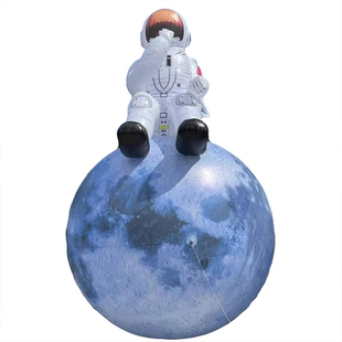 充气宇航员气模发光星球太空人登月火箭飞船飞机卡通模型美陈装饰