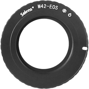 Selens/喜乐仕M42-EOS镜头转接环EMF芯片合焦提示螺口镜头转佳能EOS-EF卡口微单反数码胶片相机手动对焦可调