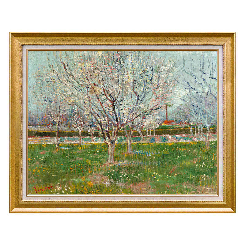 梵高-开花的果园版画客厅装饰画
