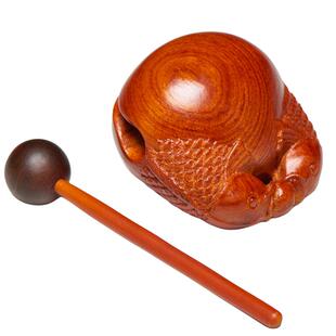 花梨木雕木鱼实木质随身携带中式手把件打击乐器解压佛系念小摆件
