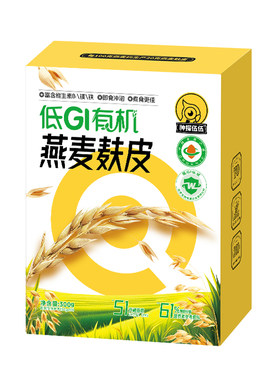 低GI有机燕麦麸皮即食麸皮高麦片