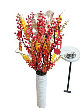 假花发财果摆件仿真花花束乔迁结婚客厅落地插花家居花艺摆设装饰