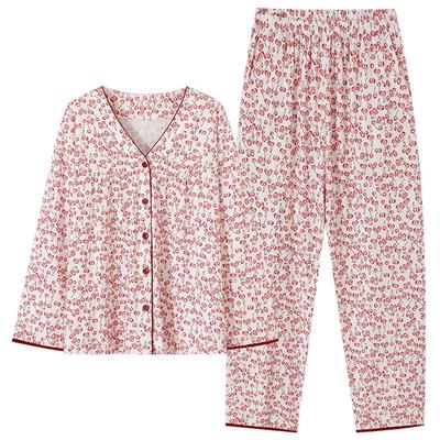 睡衣女士春秋款纯棉长袖家居服