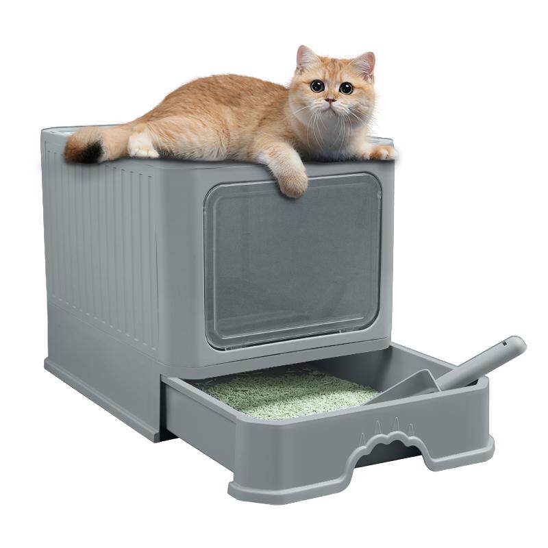 猫砂盆全封闭大号超大号抽屉顶入式防臭防外溅屎盆猫厕所猫咪用品