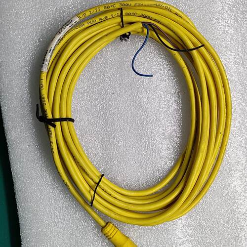 询价-AB工业级线缆889D-F3AB-5，黄色线身，带黑色接头。