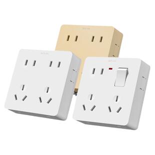 86型明装多功能一开八8孔六孔明线盒家用墙壁10十孔开关插座面板