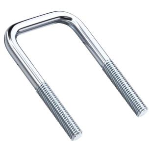 镀锌方型U型管卡直角螺栓丝卡扣抱箍加长固定器连接件方形M6M8M10