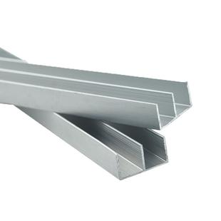 玻璃推拉移门轨道加厚5mm展示柜双滑槽趟门铝山字槽导路轨轮配件