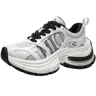 MIO米奥女鞋老爹鞋新款运动鞋厚底轮胎增高鞋复古百搭红色休闲鞋