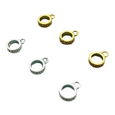 圆环吊坠扣头925纯银闭口圈