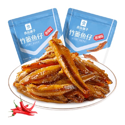 良品铺子竹篓鱼仔105g×2袋