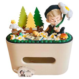 正版新款Rayan哥哥休憩奶油胶纸巾盒摆台盲盒手办潮玩礼物送女生