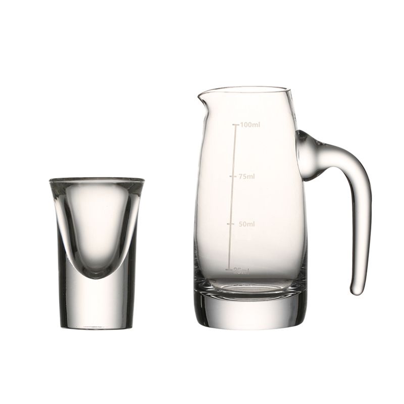 白酒杯家用套装玻璃小酒杯分酒器一口杯高档白酒杯酒具带杯架套装