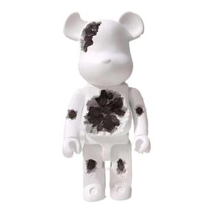 bearbrick1000%水晶暴力熊大摆件潮玩公仔手办客厅落地网红积木熊