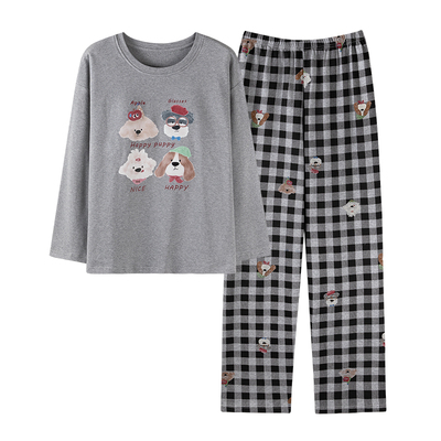 卡之恋女士纯棉睡衣春秋长袖