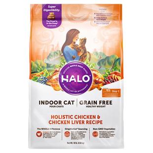 美国进口halo自然光环猫粮健美体态鸡肉官方纯鲜肉成猫旗舰店10磅