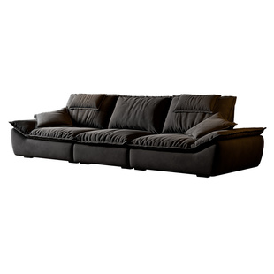 广巢 奥克兰帆船沙发大坐深意式极简磨砂布客厅中古风直排布沙发B