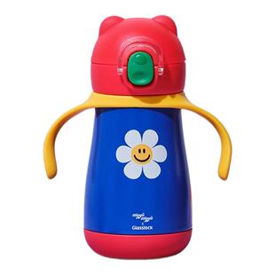 Glasslock&wigglewiggle联名儿童保温杯吸管直饮水杯幼儿园水壶