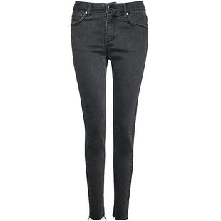 sp68烟灰色牛仔裤女2024年新春秋款紧身弹力显瘦修身小脚裤中高腰