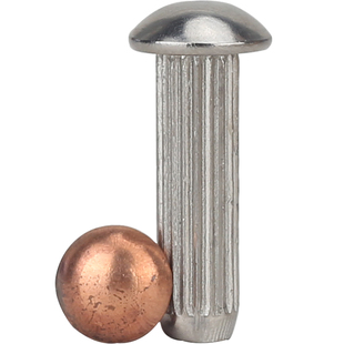 304/紫铜/铝标牌铆钉GB827滚花铭牌实心铆钉敲击卯钉M2M2.5M3M4M5