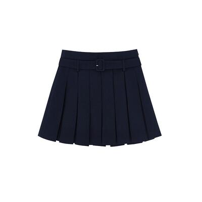 SHUSHUTONG腰带装饰百褶半裙