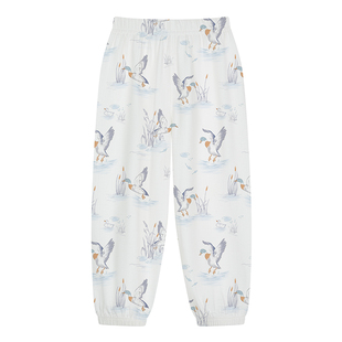 ibaby儿童防蚊裤春夏薄款桑蚕丝裤子男女宝宝宽松长裤透气灯笼裤