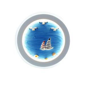 新款现代简约卧室床头壁灯墙灯客厅玄关过道楼梯装饰白色圆形壁灯